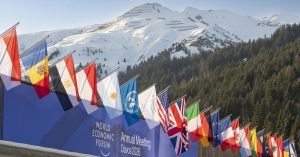 Foto: Reprodução/<a href="https://www.weforum.org/stories/2026/01/in-pictures-world-leaders-gather-davos-2026-a-spirit-dialogue/" target="_blank">World Economic Forum</a>